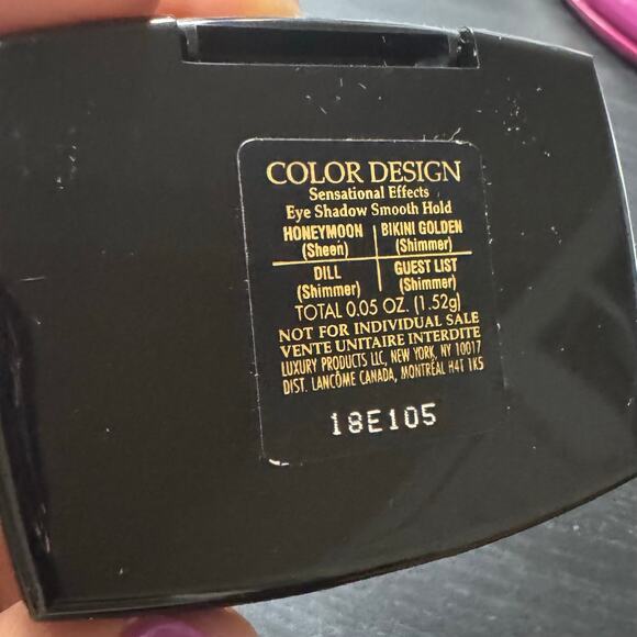 Lancome Eye Shadow Color Design Sensational Effects Smooth Hold Sheen Shimmer - Picture 4 of 4